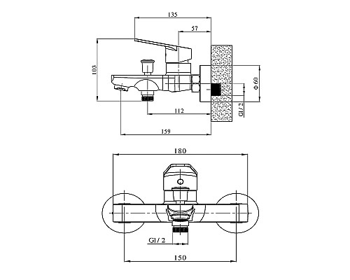 Смеситель для ванны Orange Felix M14-100cr Хром