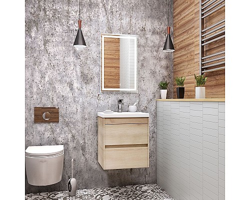 Тумба под раковину Art&Max Family-500-2C-SO-PB подвесная Сканди