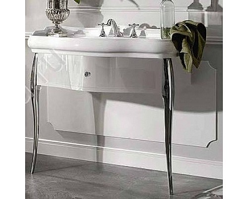 Тумба под раковину Kerasan Retro 7363K7 100 2 ножки, белый/хром