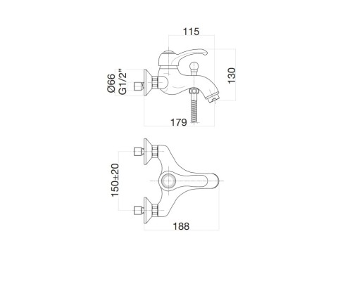 Смеситель для ванны Fiore Jafar 47ZZ5101 Бронза