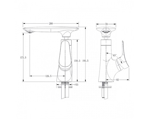 Смеситель для раковины KAISER Modern 99211