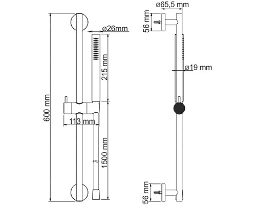 Душевой гарнитур WasserKRAFT A142 Хром