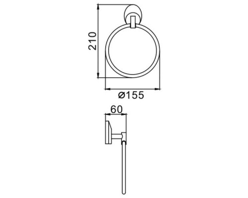 Кольцо для полотенец Frap F16 F1604 Хром