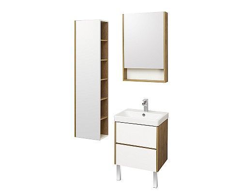 Тумба под раковину Aquaton Сканди 55 1A251701SDZ90 подвесная Белый Дуб рустикальный