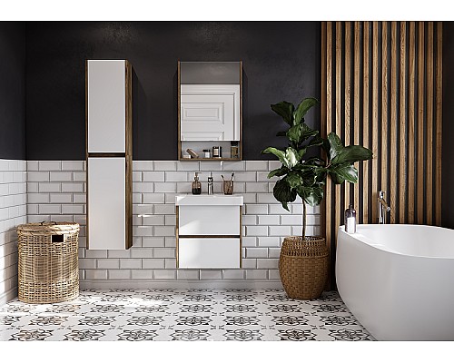 Тумба под раковину Aquaton Сканди 55 1A251701SDZ90 подвесная Белый Дуб рустикальный