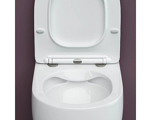 Комплект унитаза с инсталляцией Ceramica Nova Play CN3001_1001B_1000 с сиденьем Микролифт и Черной матовой клавишей смыва