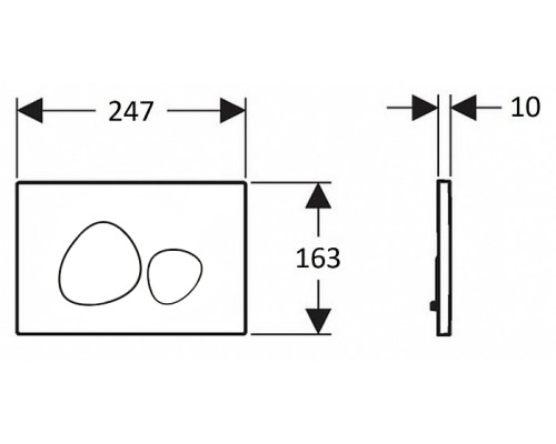 Клавиша смыва Creavit Spa GP7003.00 Хром матовая