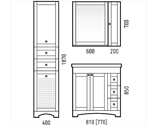 Шкаф Corozo Техас 20 SD-00000328 подвесной