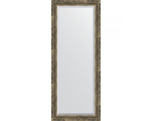Зеркало Evoform Exclusive 143х58 BY 3538 с фацетом в багетной раме - Старое дерево с плетением 70 мм