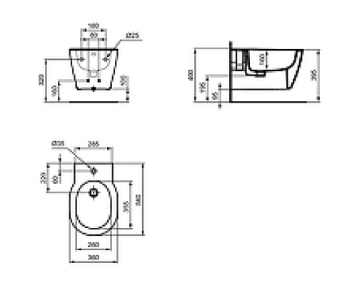 Биде Ideal Standard Connect E772201 подвесное Euro White