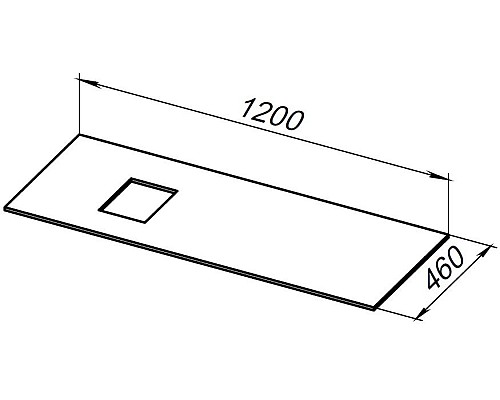 Столешница под раковину Allen Brau Infinity 120 L 1.21015.G Графит