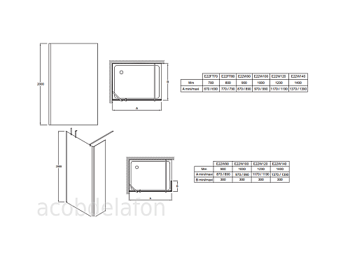 Фиксированное ограждение Jacob Delafon 120 см E22W120GA