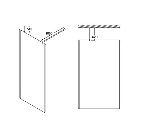 Фиксированное ограждение Jacob Delafon 120 см E22W120GA