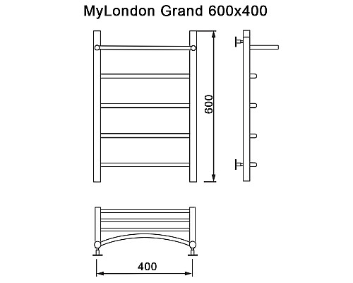 Полотенцесушитель MYFREA My London (Grand) 60/40