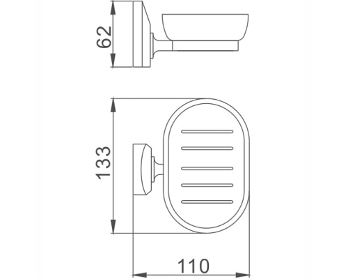 Мыльница Haiba HB1602 Хром