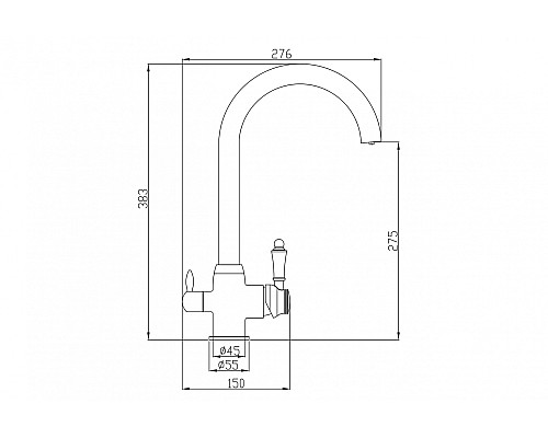 Смеситель для кухни ZORG Steel Hammer SH 723 BLACK BR