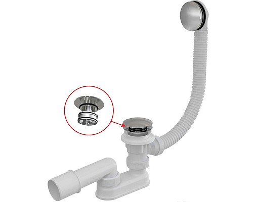 Слив-перелив ALCAPLAST 60 см. A504CKM хром