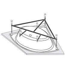 Каркас к ванне VAGNERPLAST Iris 143x143 VPK143143