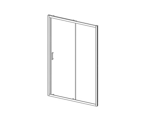 Душевая дверь Vincea Alpha 110 VDS-3AL110CL профиль Хром стекло прозрачное