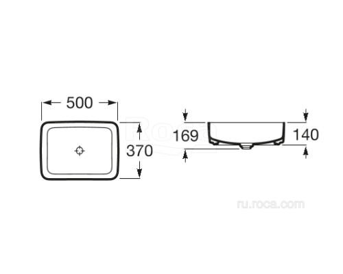 Раковина Roca Inspira Square 37x50 327530000