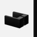 Душевое ограждение NEW TRENDY AVEXA BLACK 80x80x200 (черный)