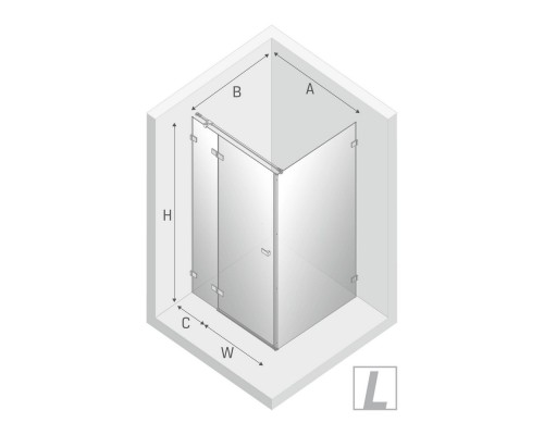 Душевое ограждение NEW TRENDY AVEXA BLACK 80x80x200 (черный)