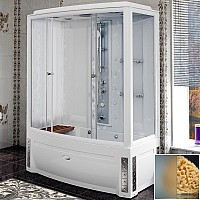 Душевой бокс Radomir Элис 168x85 L 1-04-1-1-0-0941 профиль Белый стекло матовое