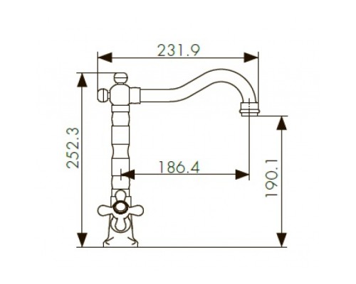 Смеситель для кухонной мойки KAISER Carlson Style 44233