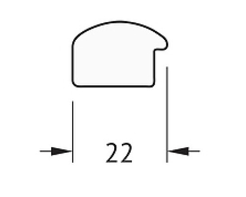 Зеркало Evoform Definite 148х68 BY 0758 в багетной раме - Махагон 22 мм
