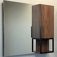 Зеркало со шкафом Comforty Равенна Лофт-90 00-00006656 Дуб тёмно-коричневый