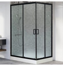 Душевой уголок Royal Bath HP 120х80 профиль Черный стекло матовое