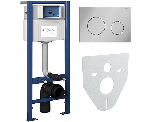 Инсталляция Delice Oreol DLR_000003 с клавишей смыва Хром