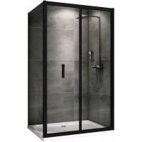 Душевой уголок Abber Sonnenstrand 90x90 профиль Черный стекло прозрачное