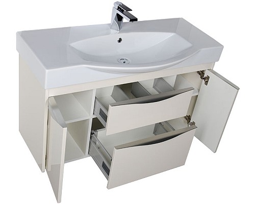 Тумба под раковину Aquanet Франка 105 183055 подвесная Белая