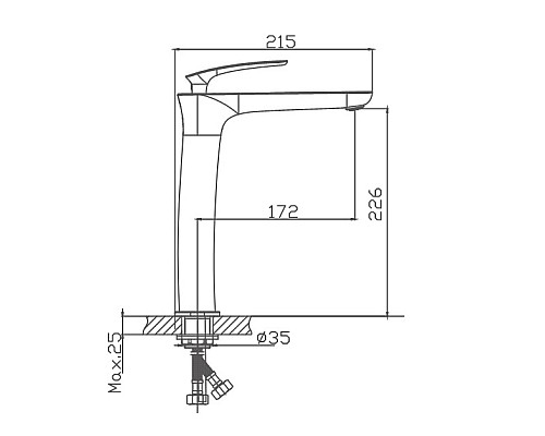 Смеситель для раковины Haiba HB11616 Хром