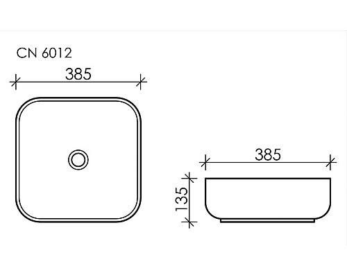 Чаша накладная Ceramica Nova Element 385x385 CN6012