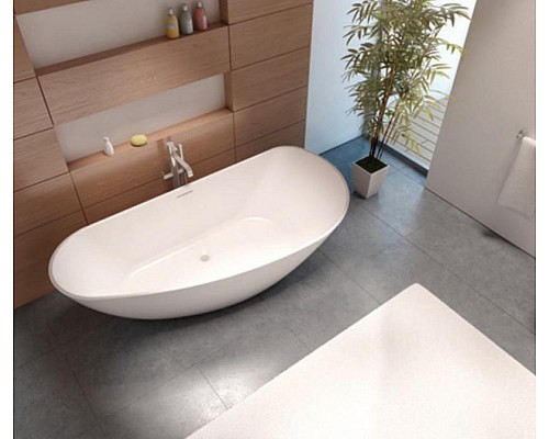 Асимметричная ванна из искусственного камня Riho Granada 170x80 белая BS1800500000000