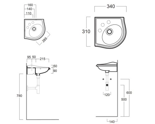 Раковина Simas Arcade 34 AR036bi*1 Белая