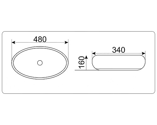 Раковина-чаша CeramaLux 48 9030В Белая