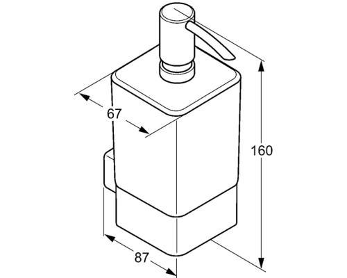Дозатор для жидкого мыла Kludi E2 4997605 Хром Белый