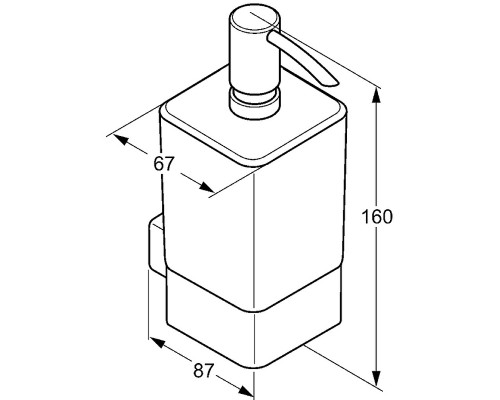 Дозатор для жидкого мыла Kludi E2 4997605 Хром Белый