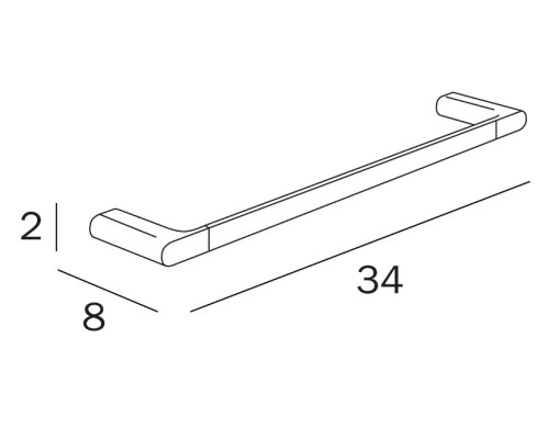 Полотенцедержатель Inda Mito 34 A2018ANC Хром Черный матовый