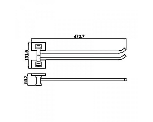 Полотенцедержатель Gappo G0712-6 поворотный Черный матовый