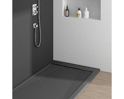 Душевой поддон из искусственного камня Vincea 120x80 VST-4SRL8012A Антрацит