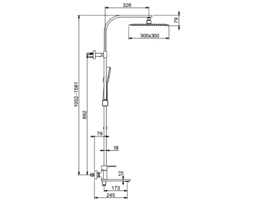 Душевая система Gappo G83 G2483 Хром