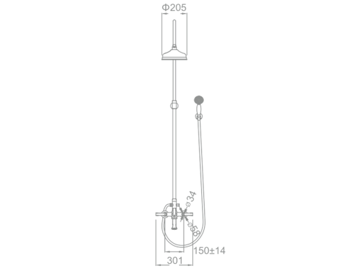 Смеситель для ванны Schein Thames 411CS /8056060PT Хром