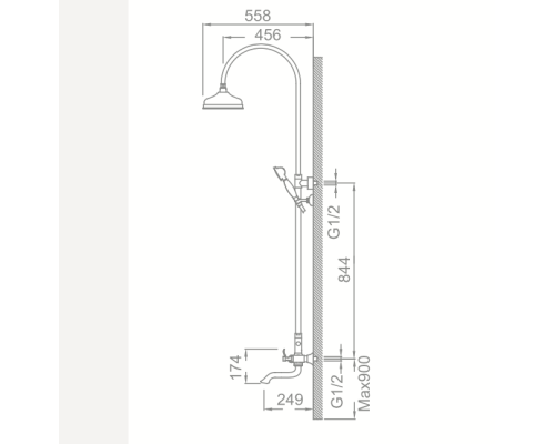 Смеситель для ванны Schein Thames 411CS /8056060PT Хром