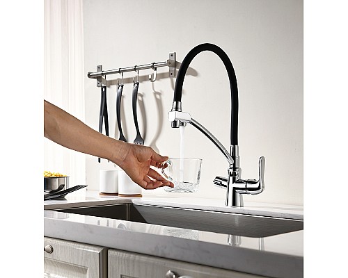 Смеситель для кухни Lemark Comfort LM3070C-White Белый Хром