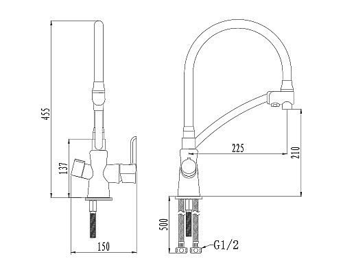 Смеситель для кухни Lemark Comfort LM3070C-White Белый Хром