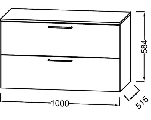Тумба Jacob Delafon Odeon Rive Gauche 100 EB2549-R5-N18 подвесная Белая